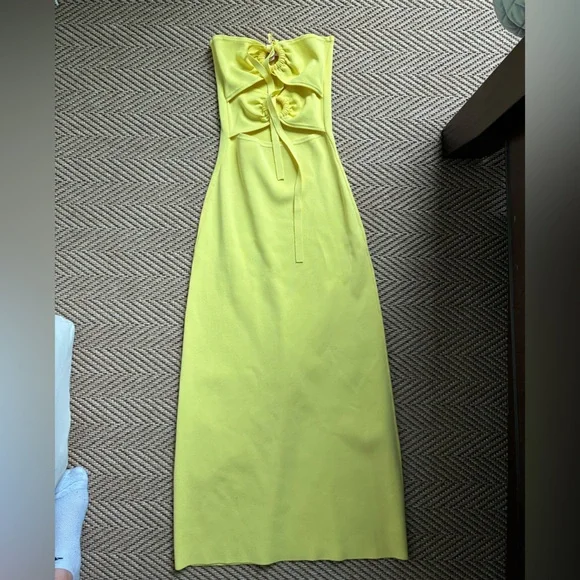 Solid and Striped Ariana Dress in Yellow - Picture 5 of 6